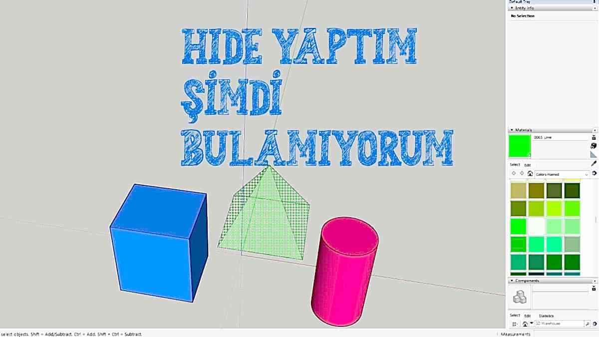 SketchUp Hide