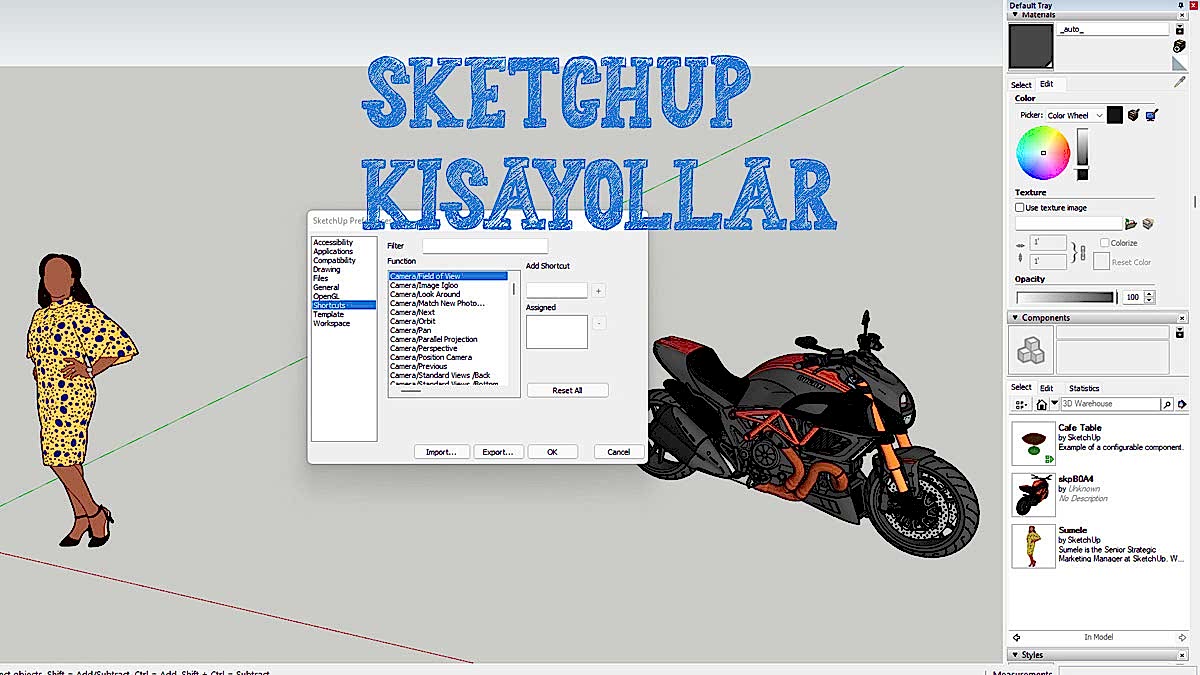SketchUp Kısayollar